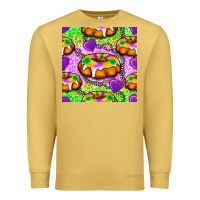 Antique Gold Mardi Gras king cake seamless pattern Premium Sweatshirt - BundleAndBundleShop