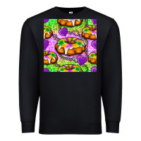 Black Mardi Gras king cake seamless pattern Premium Sweatshirt - BundleAndBundleShop