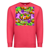 Cardinal Mardi Gras king cake seamless pattern Premium Sweatshirt - BundleAndBundleShop
