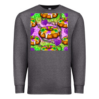 Charcoal Heather Mardi Gras king cake seamless pattern Premium Sweatshirt - BundleAndBundleShop