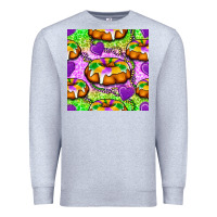 Heather Grey Mardi Gras king cake seamless pattern Premium Sweatshirt - BundleAndBundleShop