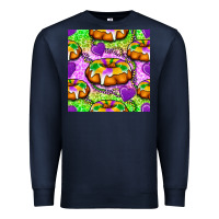 Navy Mardi Gras king cake seamless pattern Premium Sweatshirt - BundleAndBundleShop