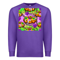 Purple Mardi Gras king cake seamless pattern Premium Sweatshirt - BundleAndBundleShop