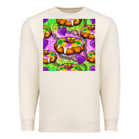 Mardi Gras King Cake Seamless Pattern Premium Sweatshirt | Teevron