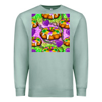 Seafoam Mardi Gras king cake seamless pattern Premium Sweatshirt - BundleAndBundleShop