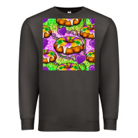 Smoke Mardi Gras king cake seamless pattern Premium Sweatshirt - BundleAndBundleShop