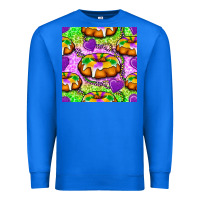 True Royal Mardi Gras king cake seamless pattern Premium Sweatshirt - BundleAndBundleShop