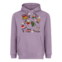 Lavender Merry Christmas Heavyweight Hoodie - MaliasSmallBusiness