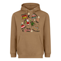 Toasted Coconut Merry Christmas Heavyweight Hoodie - MaliasSmallBusiness