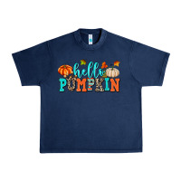 Navy hello pumpkin Urban Heavy Tee - AdoDesignShop