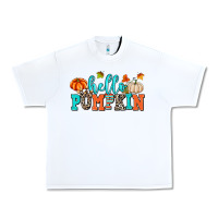 White hello pumpkin Urban Heavy Tee - AdoDesignShop