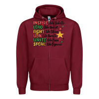 Burgundy black history malia Zipper Hoodie - MaliasSmallBusiness