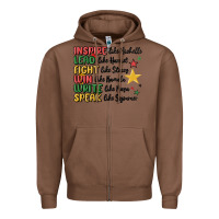 Chestnut black history malia Zipper Hoodie - MaliasSmallBusiness