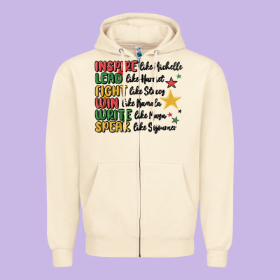 Black History Malia Zipper Hoodie Designed By Maliassmallbusiness