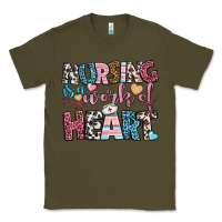 Army Green nursing is a work of heart Classic Tee - BundleAndBundleShop