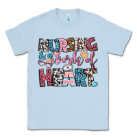 Dusty Blue nursing is a work of heart Classic Tee - BundleAndBundleShop