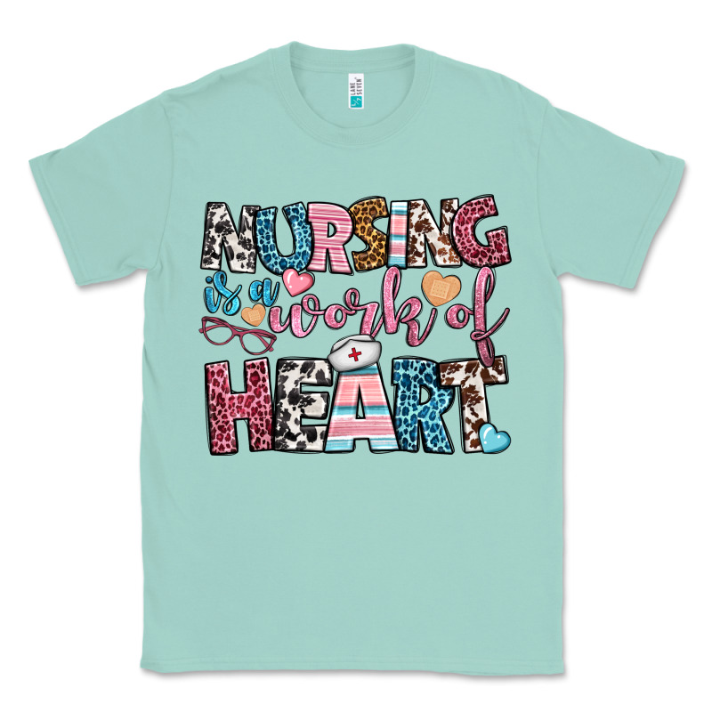 Nursing Is A Work Of Heart Classic Tee by BundleAndBundleShop | Teevron