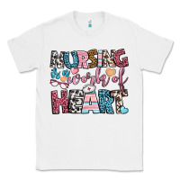 White nursing is a work of heart Classic Tee - BundleAndBundleShop
