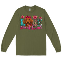 Army Green love dachshunds Long Sleeve Tee - Artiststas