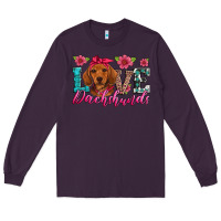 Plum love dachshunds Long Sleeve Tee - Artiststas