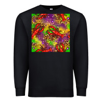 Black Mardi Gras Lobster Seamless Pattern Premium Sweatshirt - BundleAndBundleShop