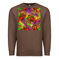 Chestnut Mardi Gras Lobster Seamless Pattern Premium Sweatshirt - BundleAndBundleShop