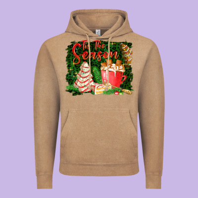 Tis The Season Vintage Hoodie Designed By Fadigitalartstudio