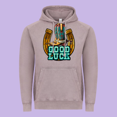 Good Luck Vintage Hoodie Designed By Jahusdesignshop