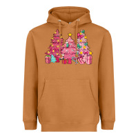 Meerkat Pink Christmas trees Heavyweight Hoodie - NancyCooperArtShop