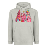 Moon Dust Pink Christmas trees Heavyweight Hoodie - NancyCooperArtShop