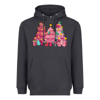 Pink Christmas Trees Heavyweight Hoodie | Teevron