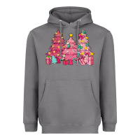 Storm Pink Christmas trees Heavyweight Hoodie - NancyCooperArtShop