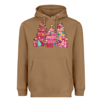 Toasted Coconut Pink Christmas trees Heavyweight Hoodie - NancyCooperArtShop