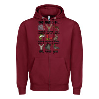 Burgundy god says i am hunting Zipper Hoodie - MaliasSmallBusiness