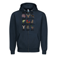 Navy god says i am hunting Zipper Hoodie - MaliasSmallBusiness