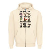Sandshell god says i am hunting Zipper Hoodie - MaliasSmallBusiness