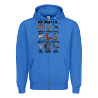 True Royal god says i am hunting Zipper Hoodie - MaliasSmallBusiness
