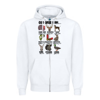 White god says i am hunting Zipper Hoodie - MaliasSmallBusiness