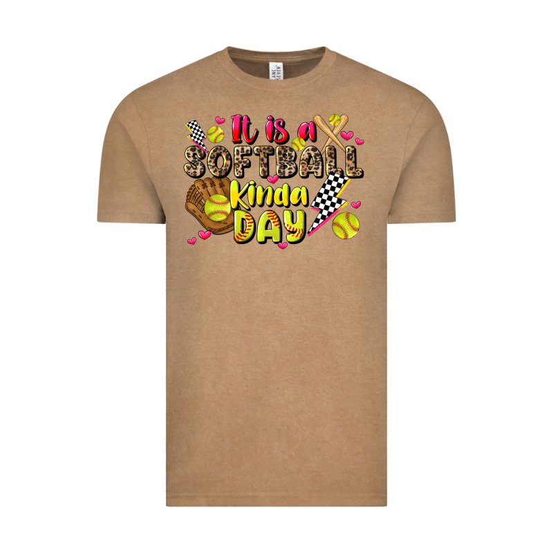 It Is A Softball Kinda Day Vintage Tee by JahusDesignShop | Teevron