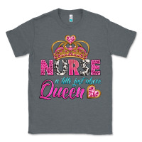 Charcoal Heather nurse a title just above queen Classic Tee - BundleAndBundleShop