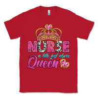 Red nurse a title just above queen Classic Tee - BundleAndBundleShop