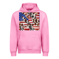 Fuchsia Pink cowhide amerikan flag Urban Hoodie - TumblerDesignByShophia
