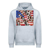 Heather Grey cowhide amerikan flag Urban Hoodie - TumblerDesignByShophia