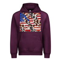 Mauve Wine cowhide amerikan flag Urban Hoodie - TumblerDesignByShophia