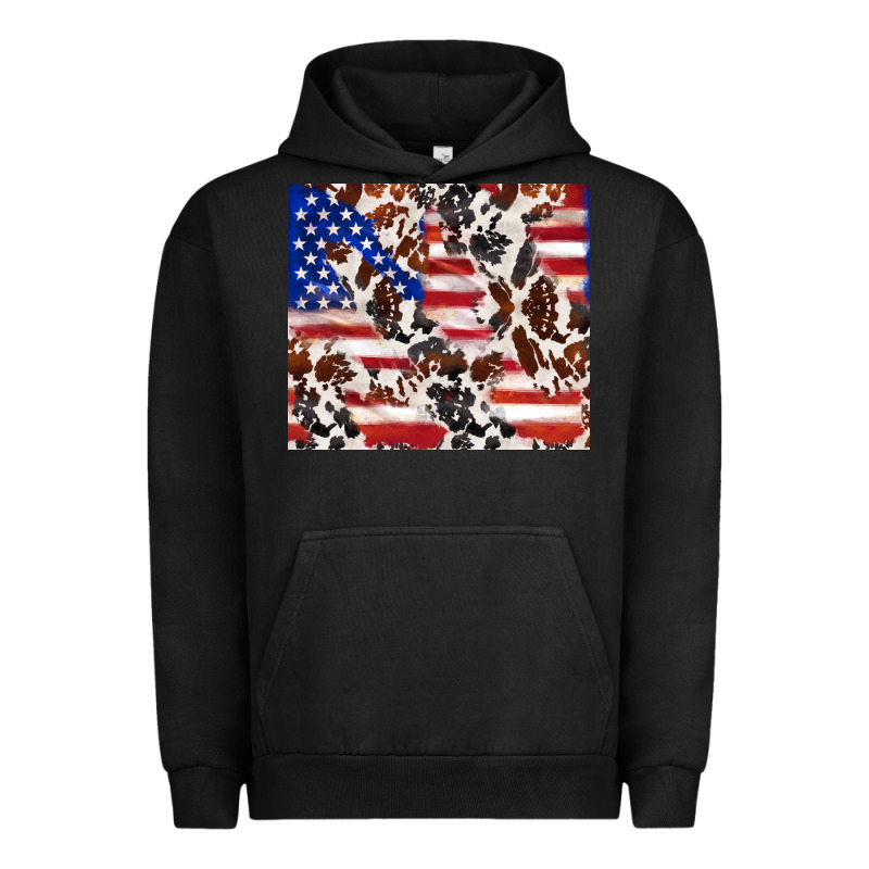 Cowhide Amerikan Flag Urban Hoodie by TumblerDesignByShophia | Teevron