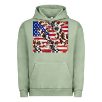 Pigment Oil Green cowhide amerikan flag Urban Hoodie - TumblerDesignByShophia