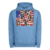 Pigment Pebble Blue cowhide amerikan flag Urban Hoodie - TumblerDesignByShophia