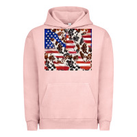 Pigment Salmon cowhide amerikan flag Urban Hoodie - TumblerDesignByShophia
