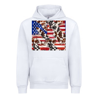White cowhide amerikan flag Urban Hoodie - TumblerDesignByShophia