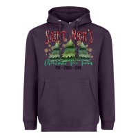 Plum Saint Nick's Christmas Tree Farm Heavyweight Hoodie - MaliasSmallBusiness